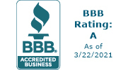 BBB Accredited Business A+ Rating badge